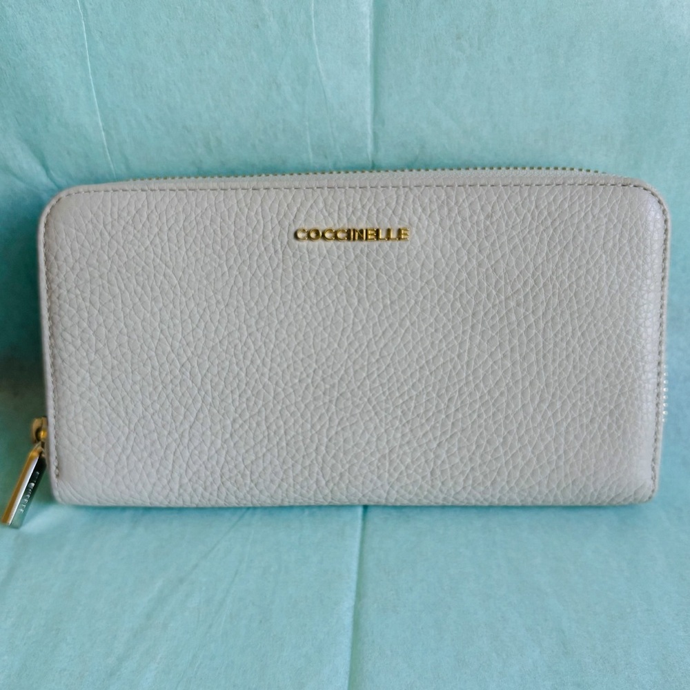 Coccinelle Large Metallic Leather Wallet Soft Grain
